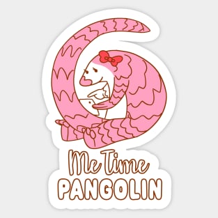 Me Time Pangolin Sticker